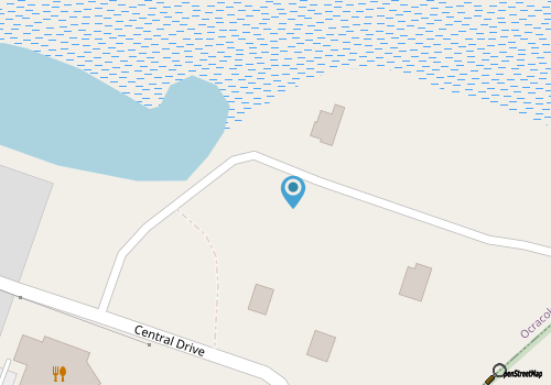 Dog Friendly close to Ocracoke's beaches, screened porch, deck views map location